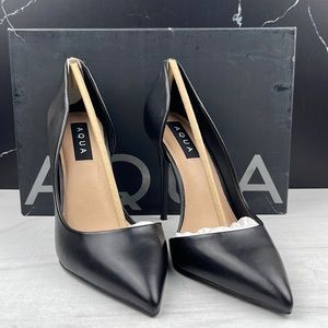 Aqua Dion Padded Insoles Stiletto Heels Black sz 9